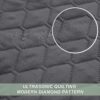 Ultrasonic Reversible Quilt Set – Full/Queen, Grey, 90"x96" - Image 4