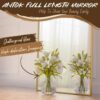 58"x19" Full Length Arch Mirror with Stand, Freestanding or Wall-Mounted – Gold - Image 3