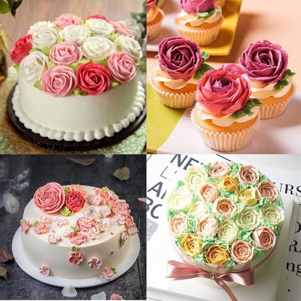 Hendiy 7-Piece Cake Decorating Tips Set for Icing & Fondant
