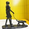 Couple & Dog Cast Iron Sculpture – Romantic Metal Art Decor, Family Love Statue - Image 7