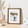 8x10 Walnut Picture Frame Set of 4 - Handcrafted with 5x7 Mat, Wall or Tabletop Display - Image 2