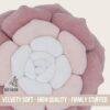 Velvety Soft Flower-Shaped Throw Pillow - Cream and Pink Monochromatic Funky Décor - Image 5