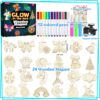 Wooden Magnets Painting Kit – Glow in the Dark Arts & Crafts for Kids Ages 4–12, Party Favors & Gift Activities - Image 4