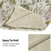 Spring Pillow Covers 18x18, Set of 2 – Sage Green Wildflower Linen Cushion Cases for Sofa, Couch, Bed - Image 5