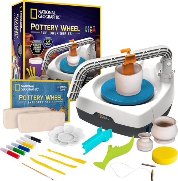 Pottery Wheel for Kids – Complete Kit with Clay, Tools & Apron
