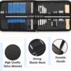 33-Piece Pro Drawing Kit – Pencils, Charcoal, Eraser & Sharpener in Zippered Case - Image 3