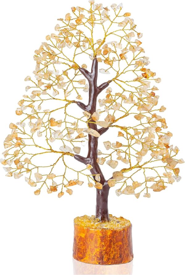 Citrine Gemstone Tree – Feng Shui Money Bonsai for Prosperity & Healing, 10-12''