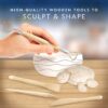 Pottery Wheel Refill Kit – 2 lbs Air Dry Clay, 30 Tools, Gemstone Chips & Paints - Image 3