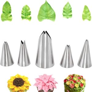 Suuker 5-Piece Leaf Piping Tips Set for Cake Decorating