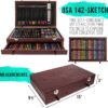 62-Piece Deluxe Wood Box Art Set – Includes Paints, Pastels, Pencils, Crayons & Sketch Pads - Image 6