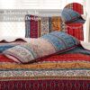Boho Striped Quilt Set – King, 3-Piece, Colorful - Image 3