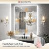 84" x 40" Backlit LED Bathroom Mirror – Dimmable, Anti-Fog, Shatterproof Glass - Image 3
