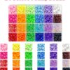 Pony Beads Bulk – 1000 Pcs Kandi Beads for Jewelry Making & Hair Braiding (24 Colors) - Image 7