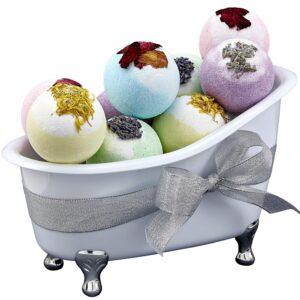 Mother’s Day Bath Bomb Gift Set – 10 Large Two-Tone Fizzies with Shea & Cocoa Butter