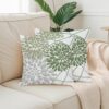 Set of 2 Green Dahlia Throw Pillow Covers - 18x18, Double-Sided Floral Farmhouse Décor for Sofa and Couch - Image 3