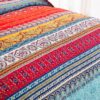 Boho Striped Quilt Set – King, 3-Piece, Colorful - Image 4