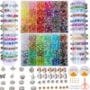 1350 Pcs Glass Beads Bracelet Making Kit – 48 Colors 8mm Crackle Beads for Jewelry & Friendship Bracelets - Image 7