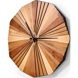 Parametric Verso Wood Wall Clock – 3D Layered Birch, Small/Medium