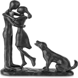 Iron Couple Love Sculpture – Metal Figurine for Girlfriend, Wife, Wedding & Gift Decor
