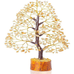 Citrine Gemstone Tree – Feng Shui Money Bonsai for Prosperity & Healing, 10-12''