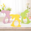 3pcs Colorful Easter Bunny Table Decor – Spring Tiered Tray Decoration for Home - Image 3