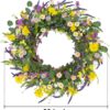 22" Spring Wreath – Daisy & Lavender Wildflower Decor for Door & Home - Image 4
