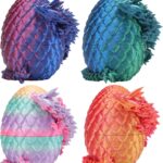 4-Pack 3D Dragon Eggs – Mystery Crystal Easter Basket Stuffers for Kids & Collectors