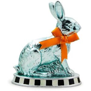 Set of 3 Calico Foil Bunny Figures – Mini Spring & Easter Decor