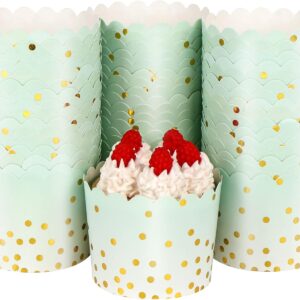 50pcs Colorful Greaseproof Baking Cups – 5oz Large Cupcake Liners for Weddings, Parties & Events (D)