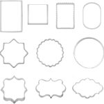 10-Piece Plaque Frame Cookie Cutter Set – Fondant & Biscuit Molds for Cookie & Fruit Shapes