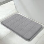 Bath Mat Rug 24"x17" – Soft, Thick, Non-Slip, Quick Dry, Machine Washable (Grey)
