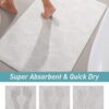 Bath Mat 16"x24" – Absorbent, Stain-Resistant, Non-Slip, Quick Dry (Light Grey) - Image 5