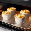 Embossed Ceramic Ramekins 8 oz – Oven Safe, Set of 4, White (Assorted Patterns) - Image 7