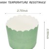 120pcs Sage Green Scalloped Cupcake Wrappers – Gradient Paper Baking Cups, 3 Colors, for Weddings & Parties - Image 7
