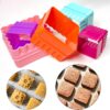 5-Pack Square Cookie & Biscuit Cutter Set – Double-Sided Plastic, Multi-Size, Random Colors - Image 7