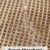 Waffle Bath Mat 18"x30" – Ultra Soft, Non-Slip, Absorbent, Machine Washable with Tassels (Brown) - Image 4