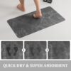 3-Piece Rubber Bath Rug Set – Non-Slip, Absorbent, Quick Dry, Thin Design Fits Under Door (Dark Grey) - Image 4