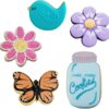 Mother's Day Cookie Cutter Set – 5-Piece Set (Butterfly, Bird, Flower, Daisy, Mason Jar) Made in USA - Image 4
