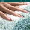 Microfiber Shaggy Rug 24"x16" – Soft, Absorbent, Non-Slip Floor Mat for Bathroom, Kitchen & More (Green) - Image 4