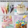100-Pack 16" Pastry Piping Bags – Disposable, Anti-Burst with 2 Couplers for Decorating - Image 3