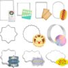 10-Piece Plaque Frame Cookie Cutter Set – Fondant & Biscuit Molds for Cookie & Fruit Shapes - Image 3