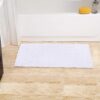 2-Pack Cotton Banded Bath Mats – 100% Ring-Spun, Absorbent Shower Floor Towels, 21"x34", White - Image 3