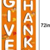 Give Thanks Porch Banner – 72"x12" Fall Pumpkin & Leaf Decor - Image 7