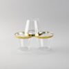 9 oz Gold Rim Plastic Cups – Clear Disposable Cups for Weddings & Holiday Parties - Image 2