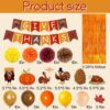 Thanksgiving Party Decor Set – Banner, Swirls, Balloons, Foil Curtain & Pom Poms - Image 5