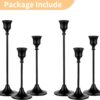 Black Candle Holder Set – 6 Pcs Tapered Candle Sticks for Weddings, Parties & Home Décor - Image 7