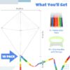 DIY Blank Kites Kit, 10 Packs, Craft Kit for Kids with 8 Watercolor Pens, Ages 4+ - Image 3