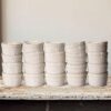 Embossed Ceramic Ramekins 8 oz – Oven Safe, Set of 4, White (Assorted Patterns) - Image 2
