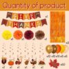 Thanksgiving Party Decor Set – Banner, Swirls, Balloons, Foil Curtain & Pom Poms - Image 6
