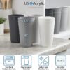 Set of 12 20oz Unbreakable Plastic Tumblers – Grey Stone, BPA-Free, Dishwasher Safe - Image 4